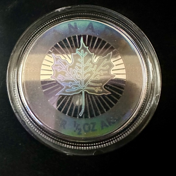 2003 Canada .9999 Fine Silver Maple Leaf Hologram 5 Coin Set w/COA, 1.92 ounces - Picture 4 of 10